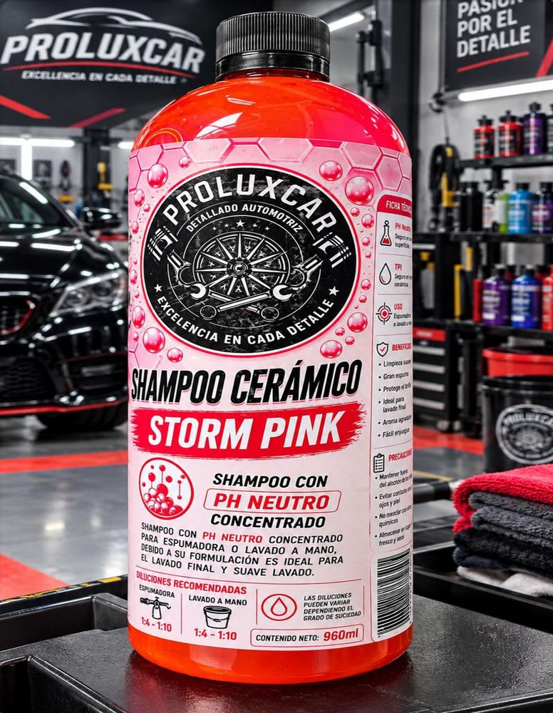 Shampoo cerámico Storm Pink de Proluxcar